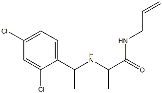 2-{[1-(2,4-dichlorophenyl)ethyl]amino}-N-(prop-2-en-1-yl)propanamide Struktur