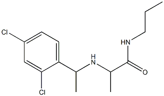 2-{[1-(2,4-dichlorophenyl)ethyl]amino}-N-propylpropanamide Struktur