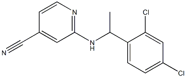 2-{[1-(2,4-dichlorophenyl)ethyl]amino}pyridine-4-carbonitrile Struktur