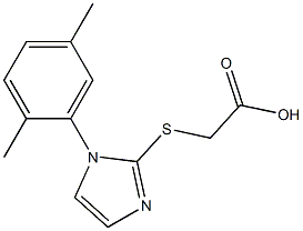 2-{[1-(2,5-dimethylphenyl)-1H-imidazol-2-yl]sulfanyl}acetic acid Struktur