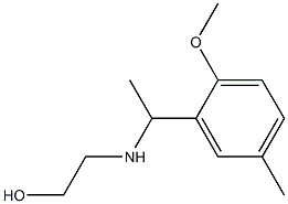 2-{[1-(2-methoxy-5-methylphenyl)ethyl]amino}ethan-1-ol Struktur