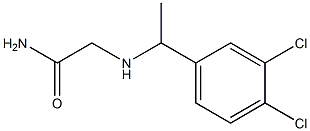 2-{[1-(3,4-dichlorophenyl)ethyl]amino}acetamide Struktur