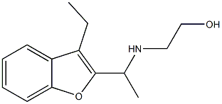 2-{[1-(3-ethyl-1-benzofuran-2-yl)ethyl]amino}ethan-1-ol Struktur