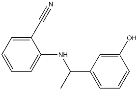 2-{[1-(3-hydroxyphenyl)ethyl]amino}benzonitrile Struktur