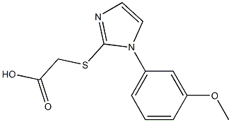 2-{[1-(3-methoxyphenyl)-1H-imidazol-2-yl]sulfanyl}acetic acid Struktur