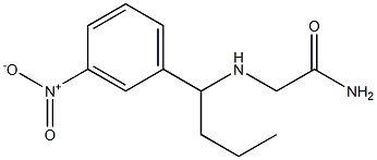 2-{[1-(3-nitrophenyl)butyl]amino}acetamide Struktur