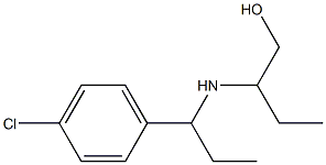 2-{[1-(4-chlorophenyl)propyl]amino}butan-1-ol Struktur