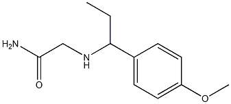 2-{[1-(4-methoxyphenyl)propyl]amino}acetamide Struktur