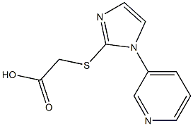 2-{[1-(pyridin-3-yl)-1H-imidazol-2-yl]sulfanyl}acetic acid Struktur