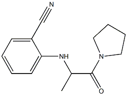 2-{[1-oxo-1-(pyrrolidin-1-yl)propan-2-yl]amino}benzonitrile Struktur