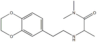 2-{[2-(2,3-dihydro-1,4-benzodioxin-6-yl)ethyl]amino}-N,N-dimethylpropanamide Struktur