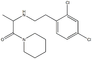 2-{[2-(2,4-dichlorophenyl)ethyl]amino}-1-(piperidin-1-yl)propan-1-one Struktur