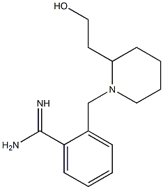 2-{[2-(2-hydroxyethyl)piperidin-1-yl]methyl}benzenecarboximidamide Struktur