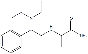 2-{[2-(diethylamino)-2-phenylethyl]amino}propanamide Struktur