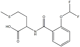 2-{[2-(difluoromethoxy)phenyl]formamido}-4-(methylsulfanyl)butanoic acid Struktur