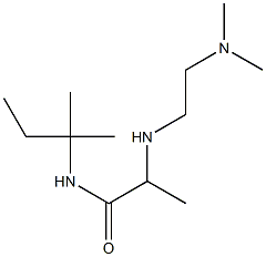 2-{[2-(dimethylamino)ethyl]amino}-N-(2-methylbutan-2-yl)propanamide Struktur