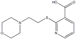 2-{[2-(morpholin-4-yl)ethyl]sulfanyl}pyridine-3-carboxylic acid Struktur