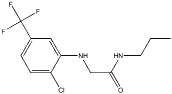 2-{[2-chloro-5-(trifluoromethyl)phenyl]amino}-N-propylacetamide Struktur