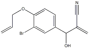 2-{[3-bromo-4-(prop-2-en-1-yloxy)phenyl](hydroxy)methyl}prop-2-enenitrile Struktur