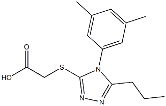 2-{[4-(3,5-dimethylphenyl)-5-propyl-4H-1,2,4-triazol-3-yl]sulfanyl}acetic acid Struktur