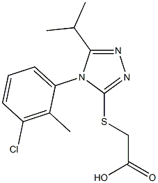 2-{[4-(3-chloro-2-methylphenyl)-5-(propan-2-yl)-4H-1,2,4-triazol-3-yl]sulfanyl}acetic acid Struktur