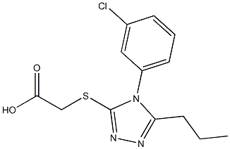 2-{[4-(3-chlorophenyl)-5-propyl-4H-1,2,4-triazol-3-yl]sulfanyl}acetic acid Struktur