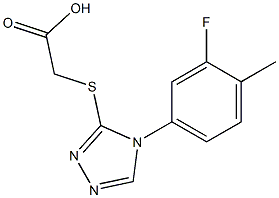 2-{[4-(3-fluoro-4-methylphenyl)-4H-1,2,4-triazol-3-yl]sulfanyl}acetic acid Struktur