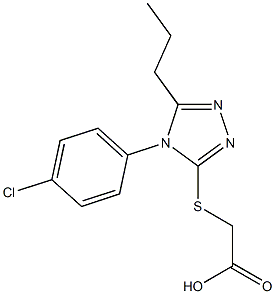 2-{[4-(4-chlorophenyl)-5-propyl-4H-1,2,4-triazol-3-yl]sulfanyl}acetic acid Struktur