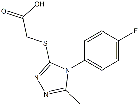 2-{[4-(4-fluorophenyl)-5-methyl-4H-1,2,4-triazol-3-yl]sulfanyl}acetic acid Struktur