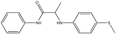 2-{[4-(methylsulfanyl)phenyl]amino}-N-phenylpropanamide Struktur