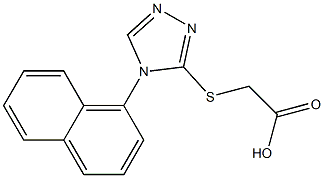 2-{[4-(naphthalen-1-yl)-4H-1,2,4-triazol-3-yl]sulfanyl}acetic acid Struktur