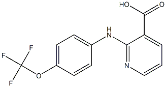 2-{[4-(trifluoromethoxy)phenyl]amino}pyridine-3-carboxylic acid Struktur