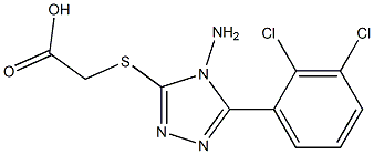 2-{[4-amino-5-(2,3-dichlorophenyl)-4H-1,2,4-triazol-3-yl]sulfanyl}acetic acid Struktur