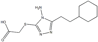 2-{[4-amino-5-(2-cyclohexylethyl)-4H-1,2,4-triazol-3-yl]sulfanyl}acetic acid Struktur