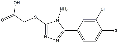 2-{[4-amino-5-(3,4-dichlorophenyl)-4H-1,2,4-triazol-3-yl]sulfanyl}acetic acid Struktur