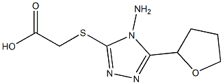 2-{[4-amino-5-(oxolan-2-yl)-4H-1,2,4-triazol-3-yl]sulfanyl}acetic acid Struktur