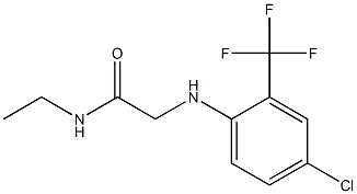 2-{[4-chloro-2-(trifluoromethyl)phenyl]amino}-N-ethylacetamide Struktur