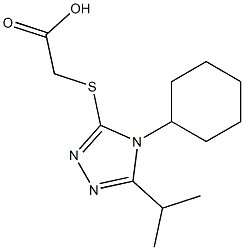 2-{[4-cyclohexyl-5-(propan-2-yl)-4H-1,2,4-triazol-3-yl]sulfanyl}acetic acid Struktur