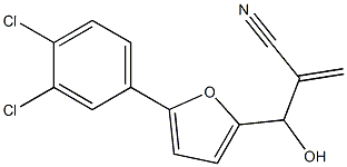 2-{[5-(3,4-dichlorophenyl)furan-2-yl](hydroxy)methyl}prop-2-enenitrile Struktur