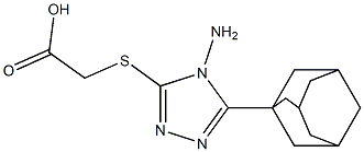 2-{[5-(adamantan-1-yl)-4-amino-4H-1,2,4-triazol-3-yl]sulfanyl}acetic acid Struktur