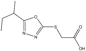 2-{[5-(butan-2-yl)-1,3,4-oxadiazol-2-yl]sulfanyl}acetic acid Struktur