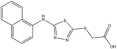 2-{[5-(naphthalen-1-ylamino)-1,3,4-thiadiazol-2-yl]sulfanyl}acetic acid Struktur