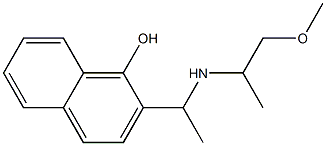 2-{1-[(1-methoxypropan-2-yl)amino]ethyl}naphthalen-1-ol Struktur