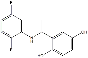 2-{1-[(2,5-difluorophenyl)amino]ethyl}benzene-1,4-diol Struktur