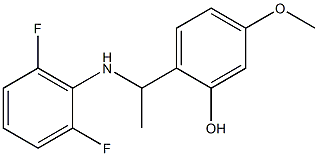 2-{1-[(2,6-difluorophenyl)amino]ethyl}-5-methoxyphenol Struktur