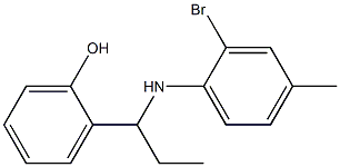 2-{1-[(2-bromo-4-methylphenyl)amino]propyl}phenol Struktur