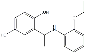 2-{1-[(2-ethoxyphenyl)amino]ethyl}benzene-1,4-diol Struktur