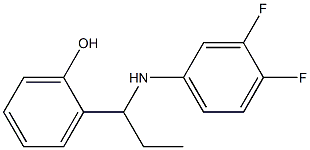 2-{1-[(3,4-difluorophenyl)amino]propyl}phenol Struktur