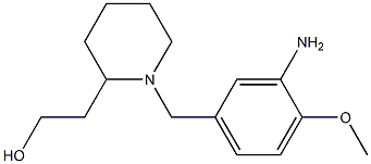 2-{1-[(3-amino-4-methoxyphenyl)methyl]piperidin-2-yl}ethan-1-ol Struktur