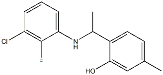 2-{1-[(3-chloro-2-fluorophenyl)amino]ethyl}-5-methylphenol Struktur